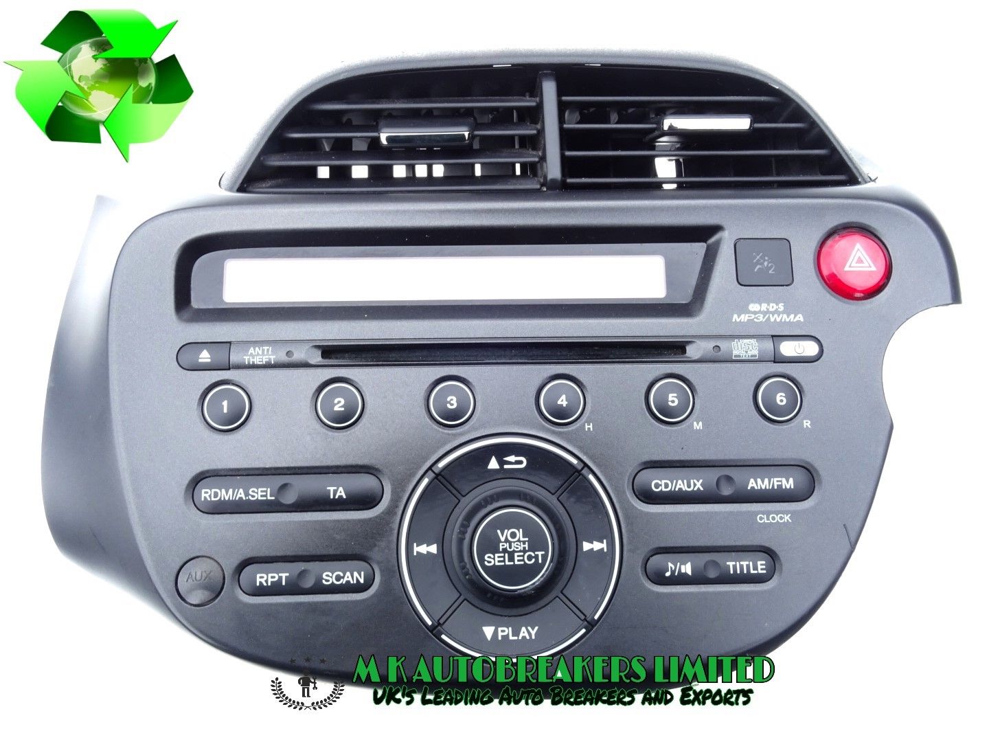 HondaJazz From 20092014 Radio Stereo CD Player MP3 MK